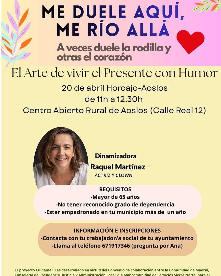 Taller me duele aquí me río allá Horcajo Aoslos 2026