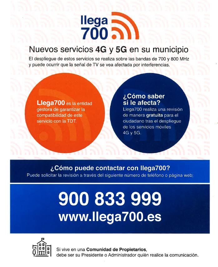 Llega 700 4G y 5G en su municipio