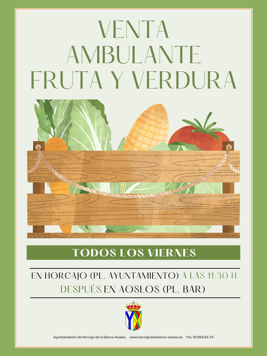 anuncio frutería ambulante horcajo