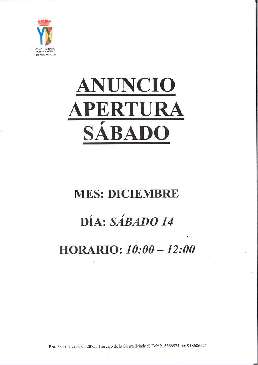 apertura sabado ayto dic 2019