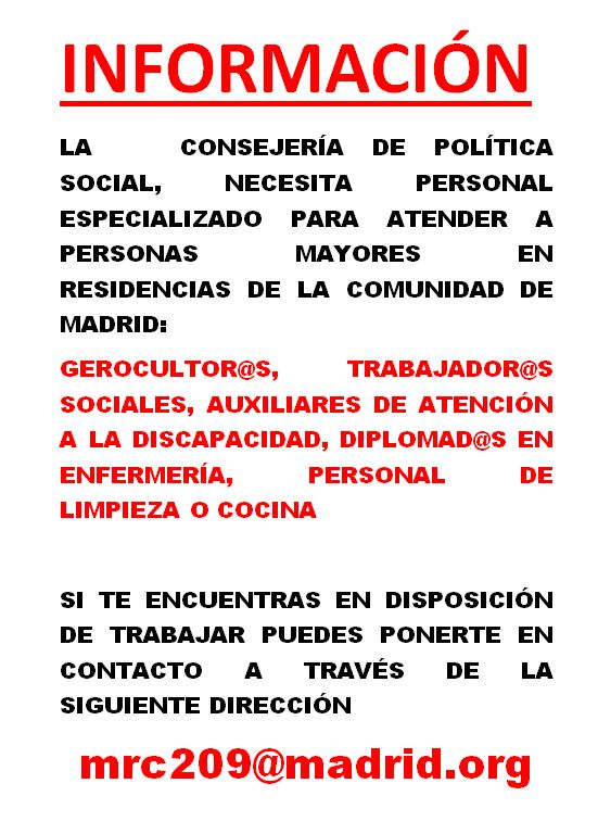 oferta empleo urgente